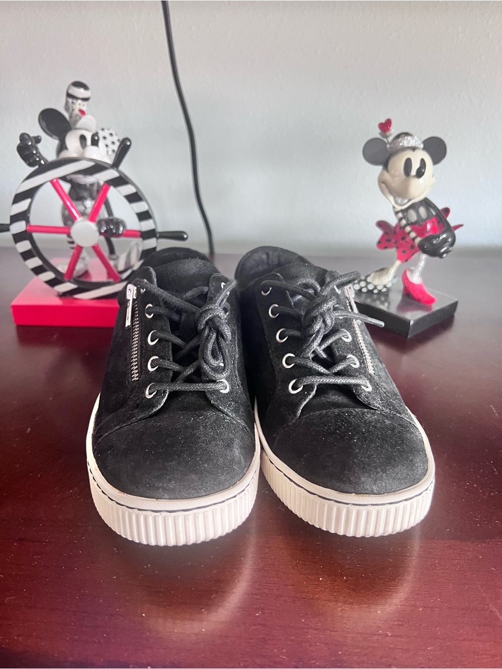 Black Suede Platform Sneakers by Born size 6